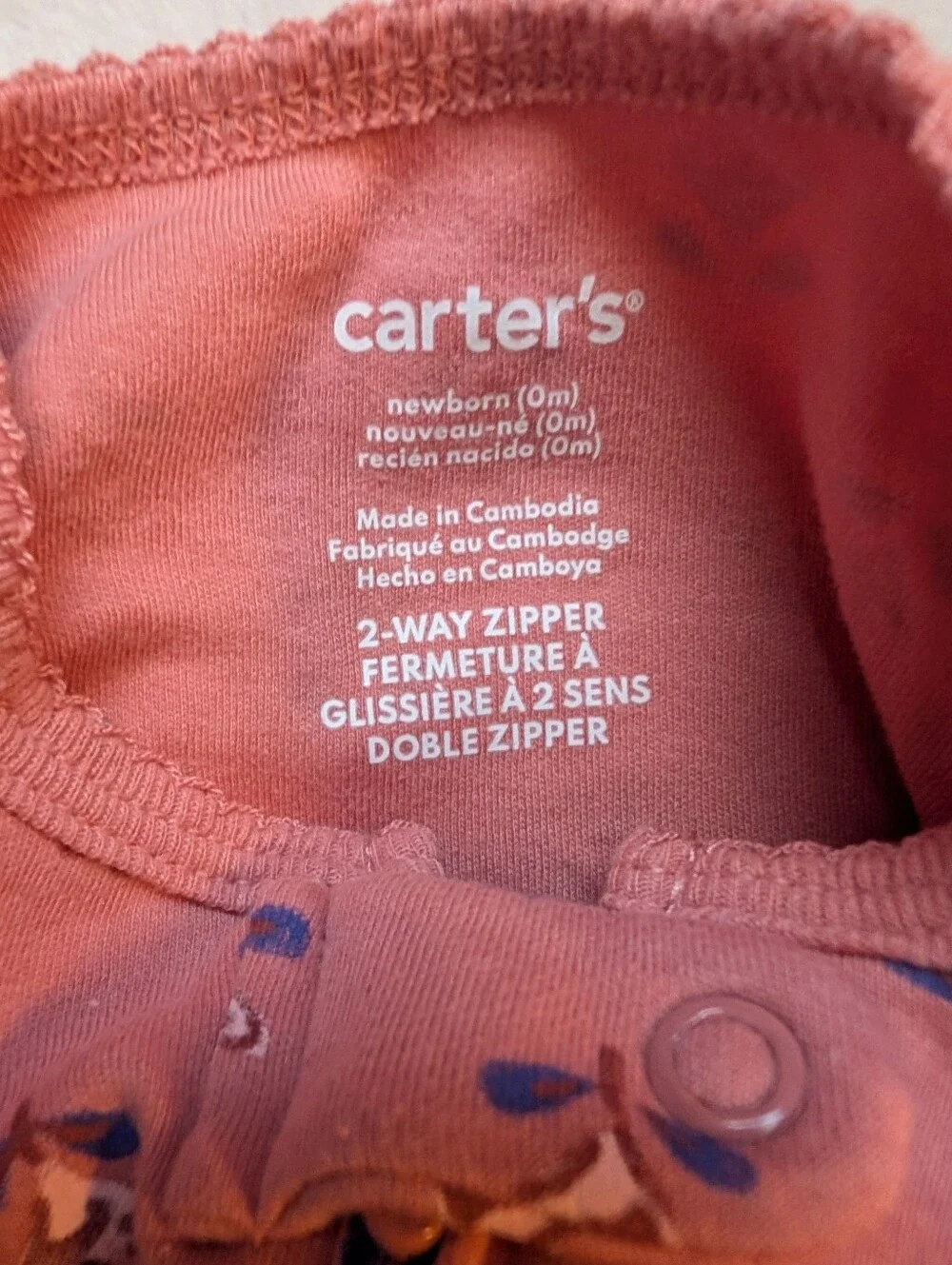 ✨ NWOT Carter’s Baby Girl 2-Way Zip Sleep & Play Pajamas Set | Size NB ✨